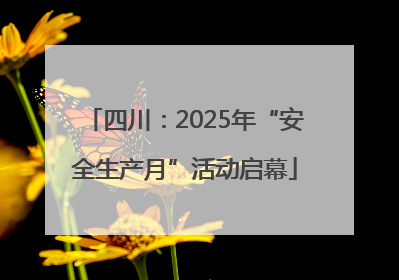 四川：2025年“安全生产月”活动启幕