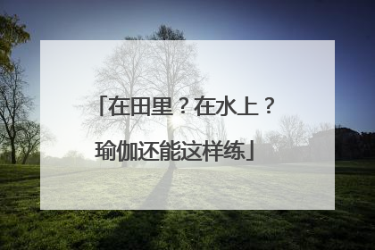 在田里？在水上？瑜伽还能这样练