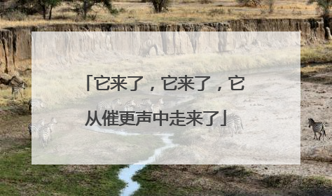 它来了，它来了，它从催更声中走来了