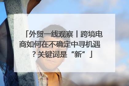 外贸一线观察丨跨境电商如何在不确定中寻机遇？关键词是“新”