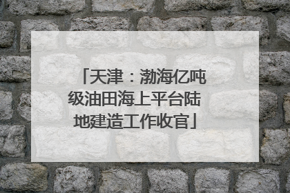 天津：渤海亿吨级油田海上平台陆地建造工作收官