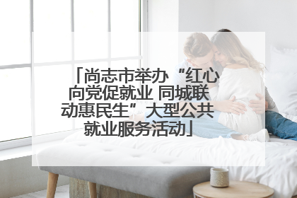 尚志市举办“红心向党促就业 同城联动惠民生”大型公共就业服务活动