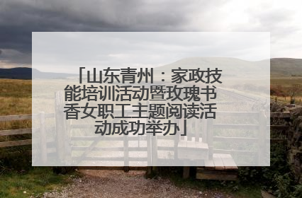 山东青州：家政技能培训活动暨玫瑰书香女职工主题阅读活动成功举办