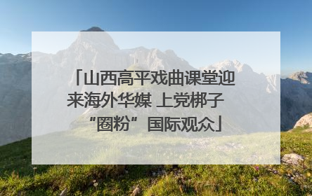 山西高平戏曲课堂迎来海外华媒 上党梆子“圈粉”国际观众