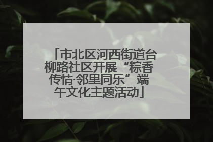 市北区河西街道台柳路社区开展“粽香传情·邻里同乐”端午文化主题活动