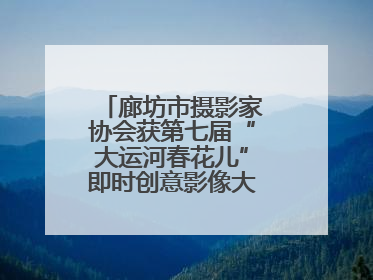 廊坊市摄影家协会获第七届“大运河春花儿”即时创意影像大赛优秀组织奖