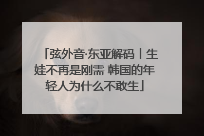 弦外音·东亚解码丨生娃不再是刚需 韩国的年轻人为什么不敢生