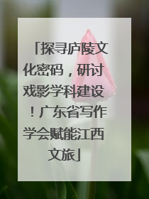 探寻庐陵文化密码，研讨戏影学科建设！广东省写作学会赋能江西文旅