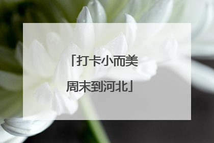 打卡小而美 周末到河北