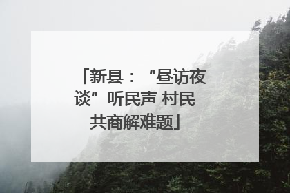 新县：“昼访夜谈”听民声 村民共商解难题