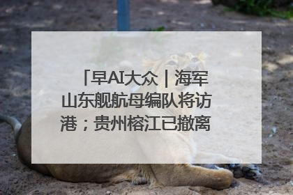 早AI大众｜海军山东舰航母编队将访港；贵州榕江已撤离转移群众超4万人