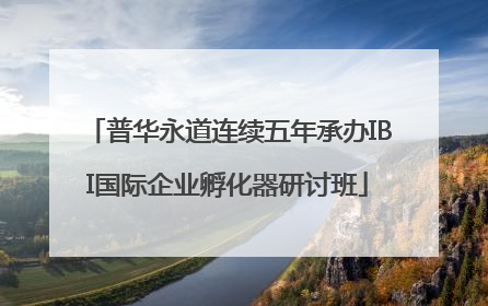 普华永道连续五年承办IBI国际企业孵化器研讨班