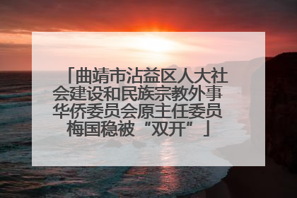 曲靖市沾益区人大社会建设和民族宗教外事华侨委员会原主任委员梅国稳被“双开”