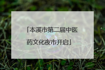 本溪市第二届中医药文化夜市开启