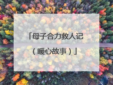 母子合力救人记（暖心故事）