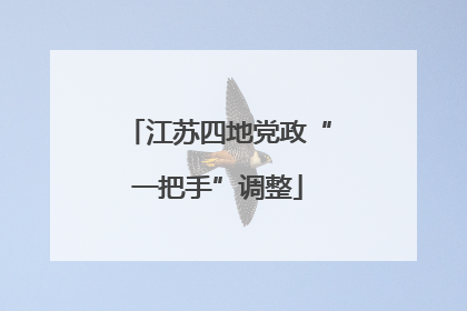 江苏四地党政“一把手”调整