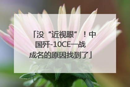 没“近视眼”！中国歼-10CE一战成名的原因找到了