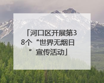 河口区开展第38个“世界无烟日”宣传活动