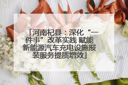 河南杞县：深化“一件事”改革实践 赋能新能源汽车充电设施报装服务提质增效