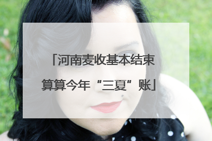 河南麦收基本结束 算算今年“三夏”账