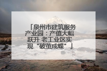 泉州市建筑服务产业园：产值大幅跃升 老工业区实现“破茧成蝶”