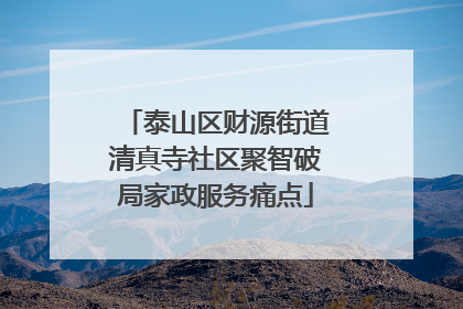 泰山区财源街道清真寺社区聚智破局家政服务痛点