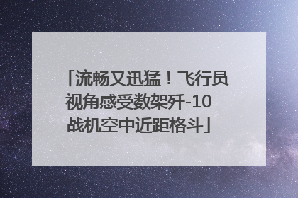 流畅又迅猛！飞行员视角感受数架歼-10战机空中近距格斗