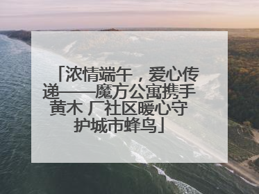 浓情端午，爱心传递——魔方公寓携手黄木 厂社区暖心守护城市蜂鸟