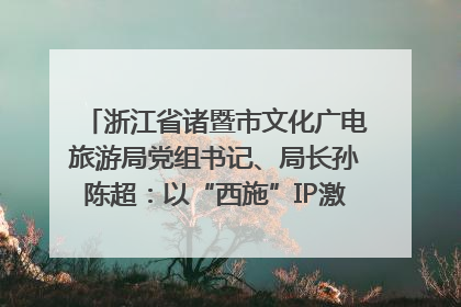 浙江省诸暨市文化广电旅游局党组书记、局长孙陈超：以“西施”IP激活全域旅游 打造县域文旅融合新标杆｜第七届全国县域旅游研究成果发布系列活动