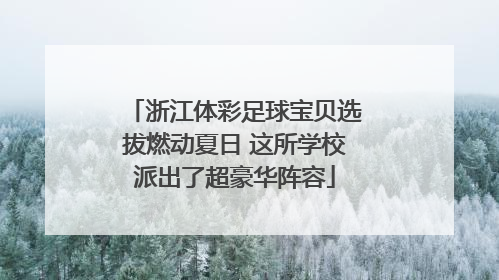 浙江体彩足球宝贝选拔燃动夏日 这所学校派出了超豪华阵容