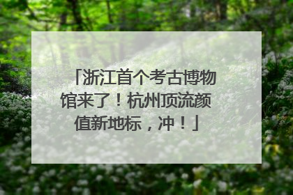 浙江首个考古博物馆来了！杭州顶流颜值新地标，冲！