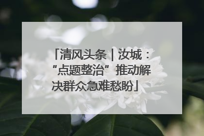 清风头条｜汝城：“点题整治”推动解决群众急难愁盼
