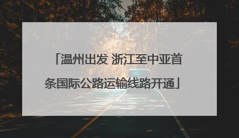 温州出发 浙江至中亚首条国际公路运输线路开通