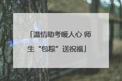 温情助考暖人心 师生“包粽”送祝福