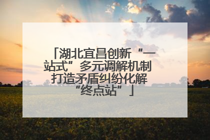 湖北宜昌创新“一站式”多元调解机制 打造矛盾纠纷化解“终点站”