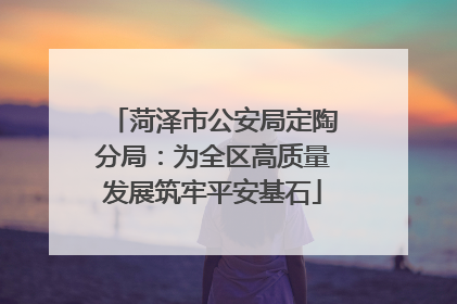 菏泽市公安局定陶分局：为全区高质量发展筑牢平安基石
