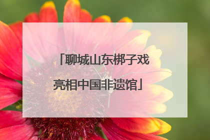 聊城山东梆子戏亮相中国非遗馆