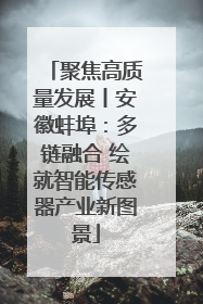 聚焦高质量发展丨安徽蚌埠：多链融合 绘就智能传感器产业新图景