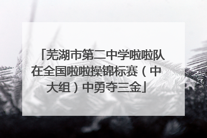 芜湖市第二中学啦啦队在全国啦啦操锦标赛（中大组）中勇夺三金