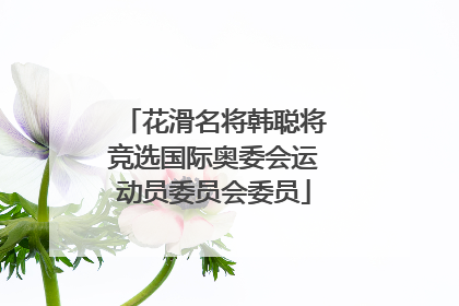 花滑名将韩聪将竞选国际奥委会运动员委员会委员