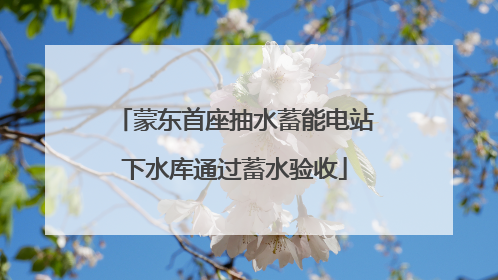 蒙东首座抽水蓄能电站下水库通过蓄水验收