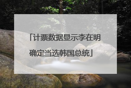 计票数据显示李在明确定当选韩国总统