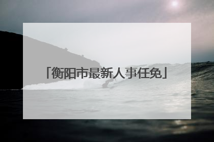 衡阳市最新人事任免