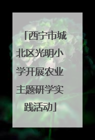 西宁市城北区光明小学开展农业主题研学实践活动