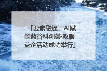 要素融通、AI赋能蓝谷科创荟·政服益企活动成功举行