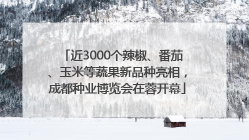 近3000个辣椒、番茄、玉米等蔬果新品种亮相，成都种业博览会在蓉开幕