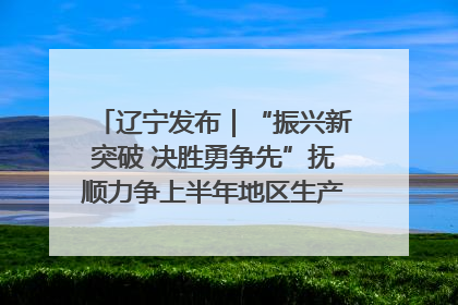 辽宁发布｜“振兴新突破 决胜勇争先”抚顺力争上半年地区生产总值增长7%左右