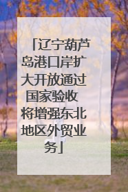 辽宁葫芦岛港口岸扩大开放通过国家验收 将增强东北地区外贸业务