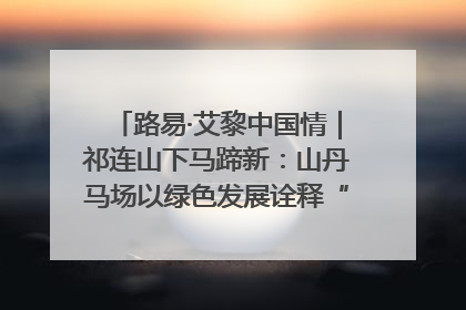 路易·艾黎中国情｜祁连山下马蹄新：山丹马场以绿色发展诠释“两山”理论实践