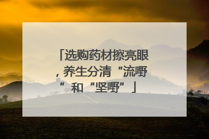 选购药材擦亮眼，养生分清“流嘢”和“坚嘢”
